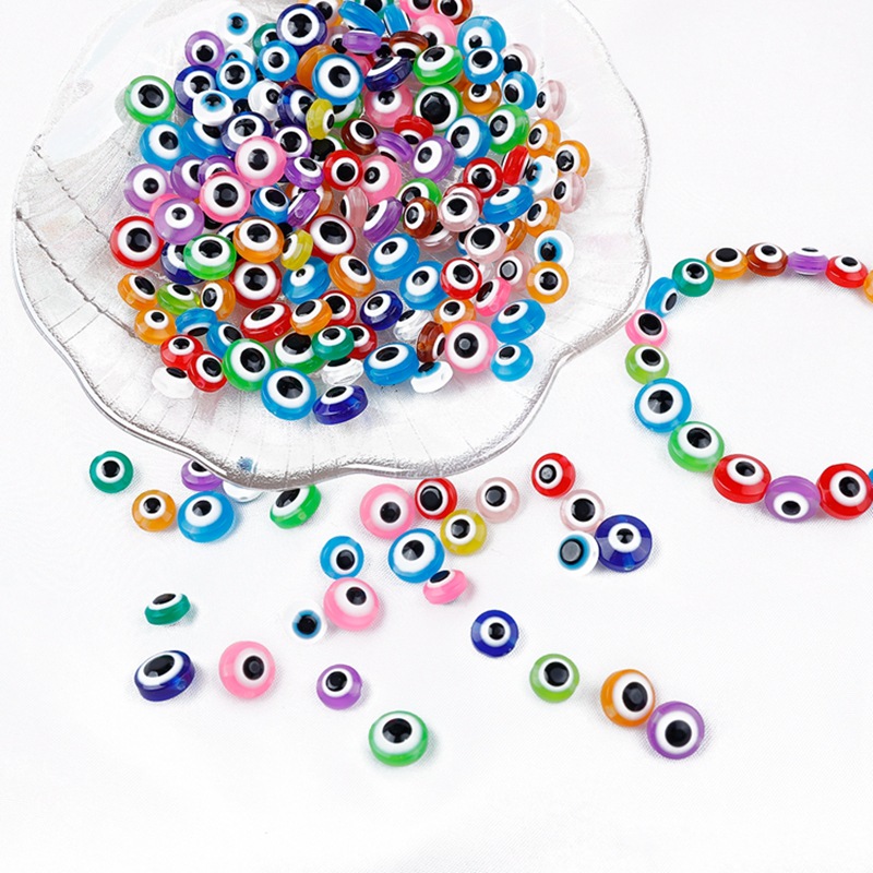 evil eye flat beads