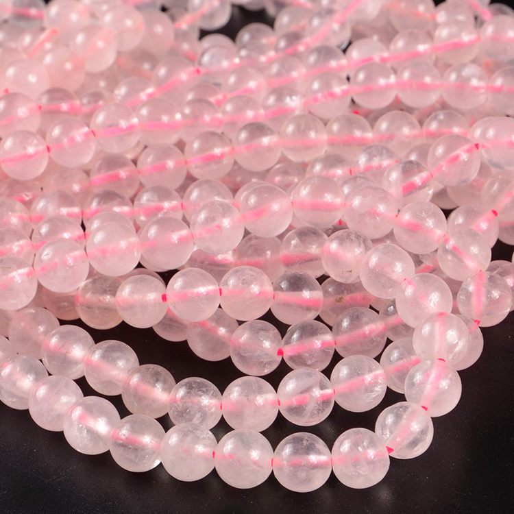 pink crystal beads